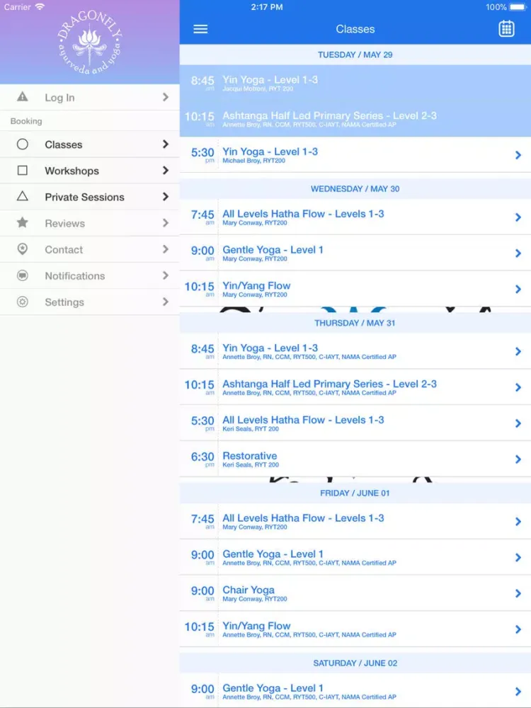 Zrzuty ekranu Dragonfly Ayurveda and Yoga iPad 