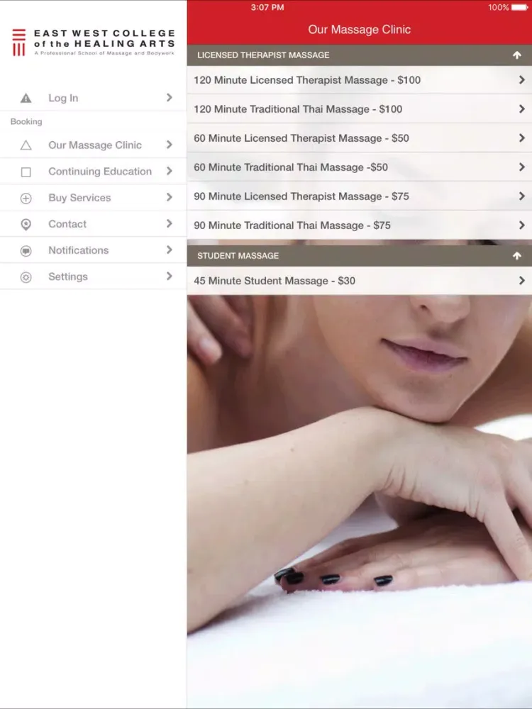 Скриншоты Our Massage Clinic iPad 