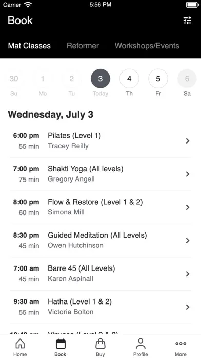 Capturas de pantalla de Ebb & Flow Yoga