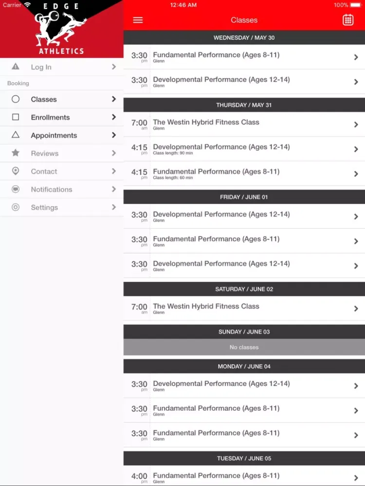 Captures d'écran de Edge Athletics iPad 
