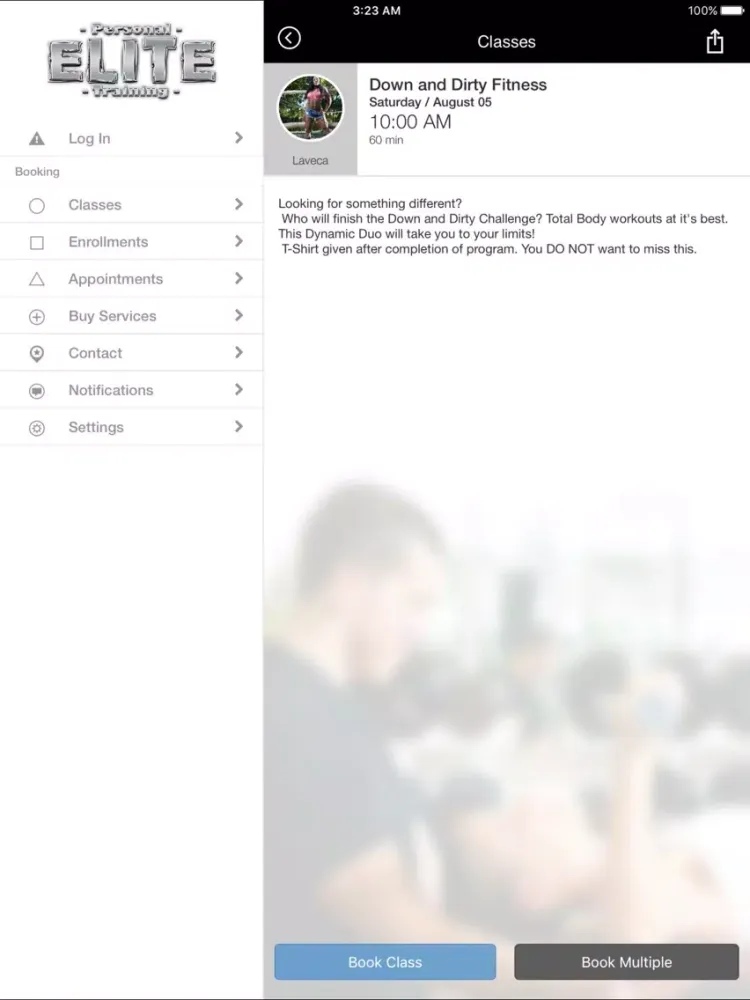Elite Personal Training Studio iPad  स्क्रीनशॉट