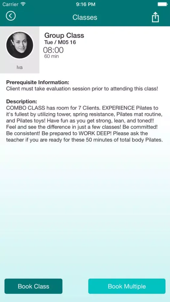 Zrzuty ekranu Energy Pilates Studio