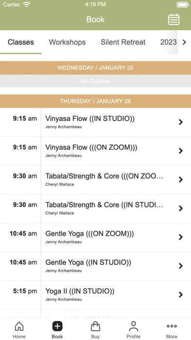 Essence Mind Body Studio スクリーンショット