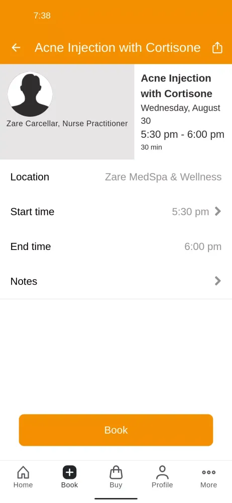 Zare MedSpa Screenshots