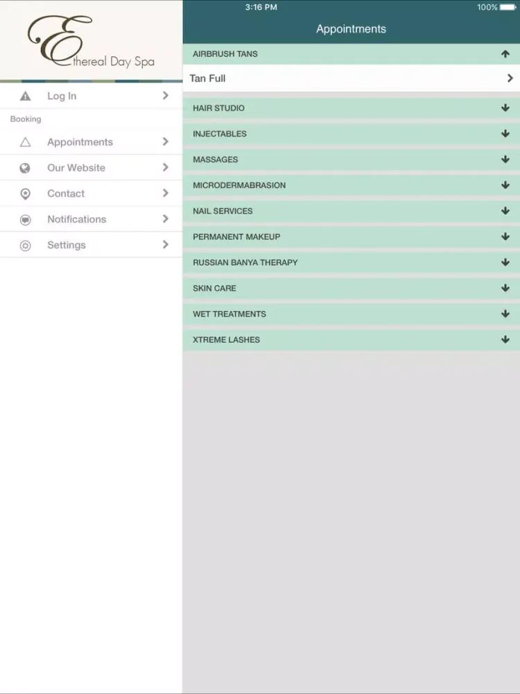 Capturas de pantalla de Ethereal Day Spa iPad 