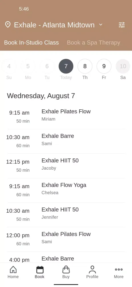 exhale mind body spa Ekran Görüntüleri