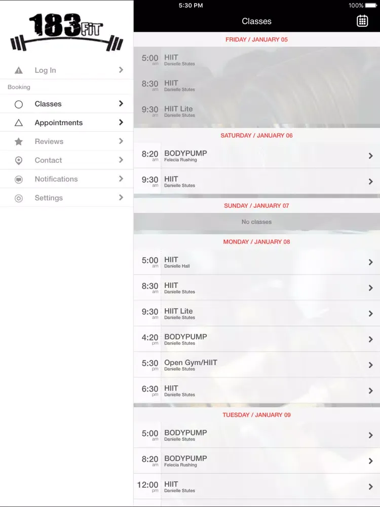 Capturas de pantalla de 183FiT Training Facility iPad 