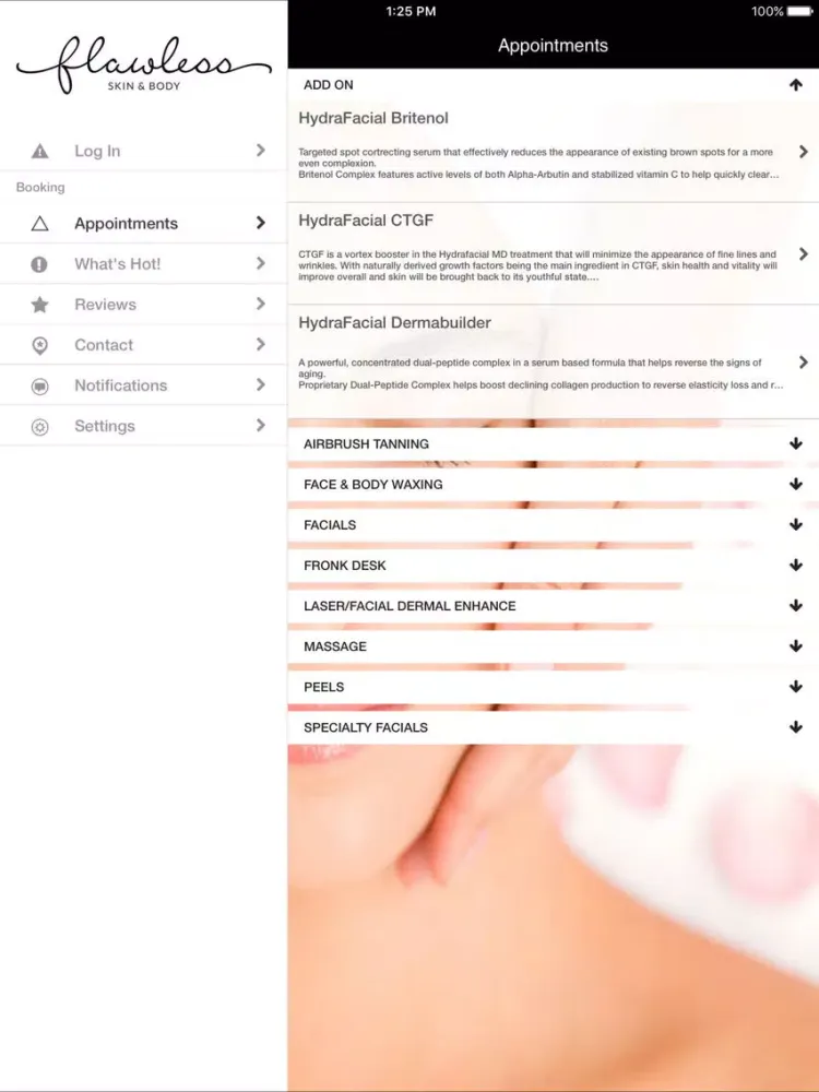 Flawless Skin and Body iPad 应用截图