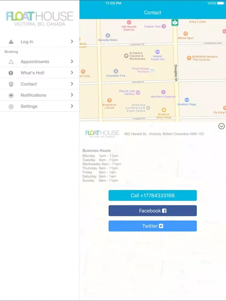 Capturas de tela do Float House Victoria iPad 