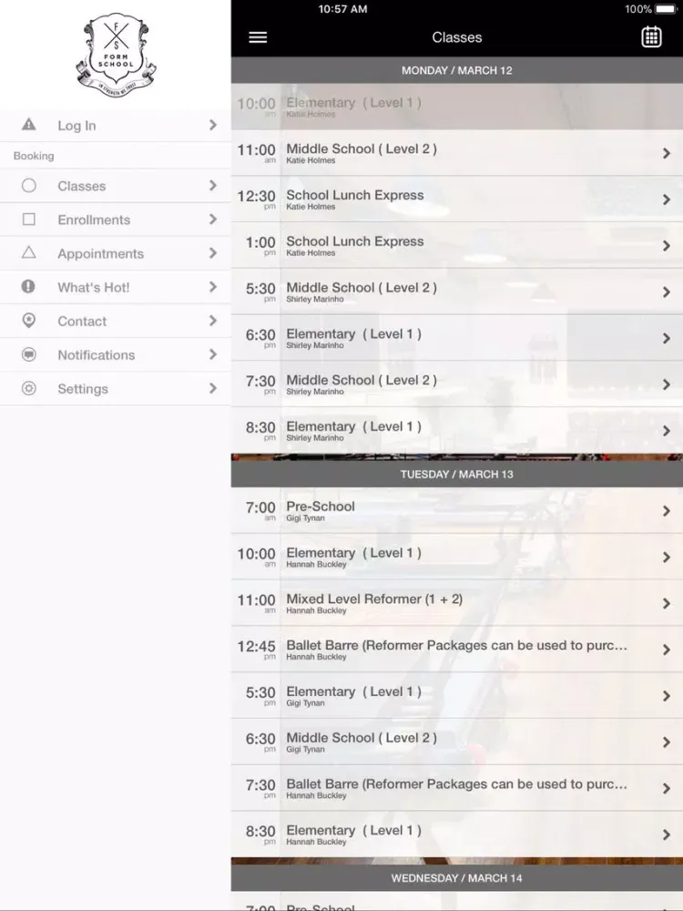 Form School, Reformer Pilates iPad  Screenshots