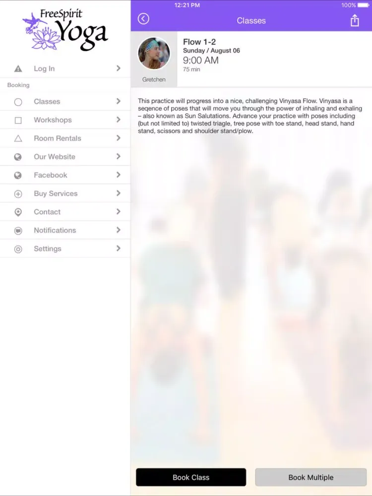 Tangkapan skrin Free Spirit Yoga iPad 
