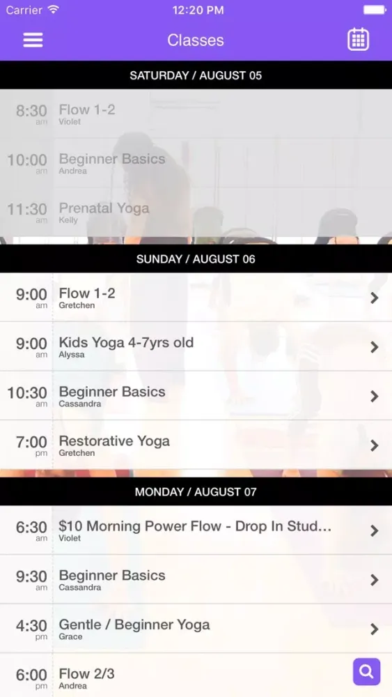 Tangkapan skrin Free Spirit Yoga