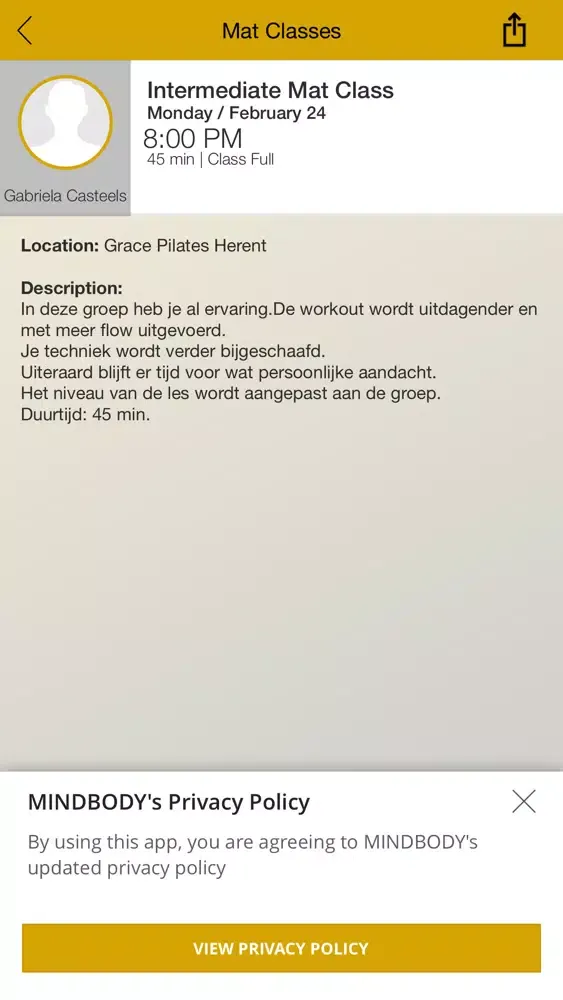 Grace Pilates Studios سکرین شاٹس