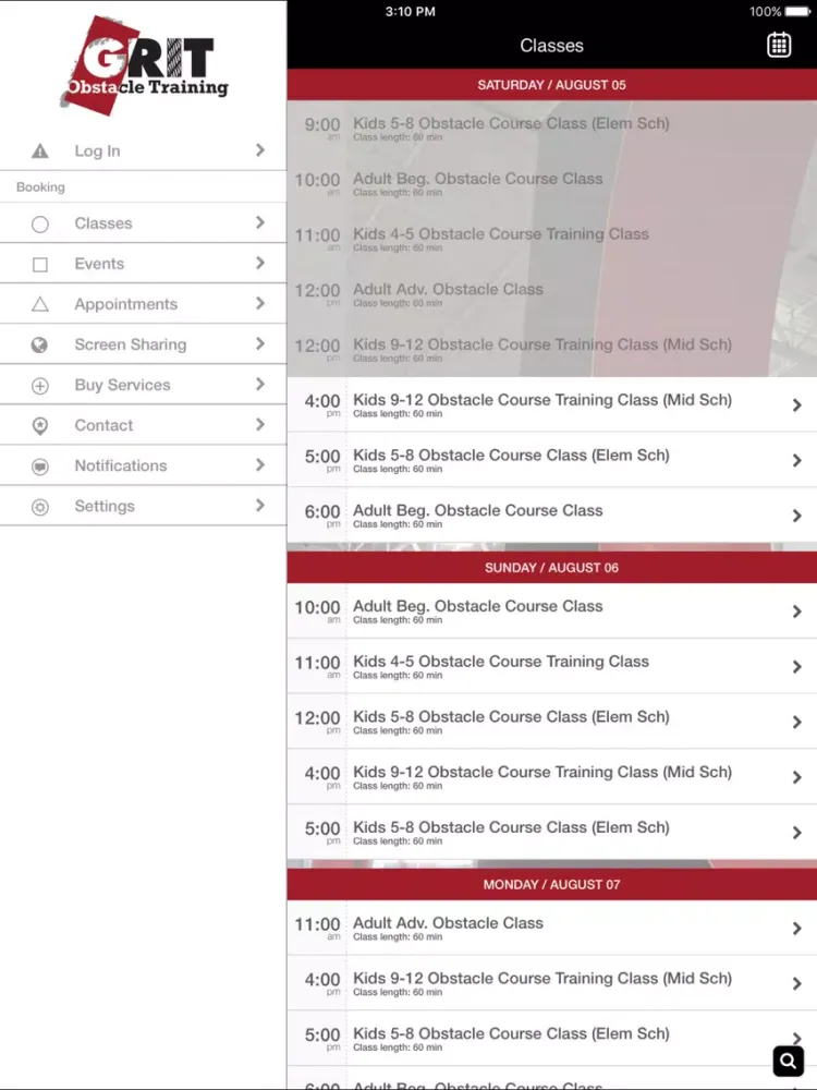 Grit Obstacle Training iPad  Screenshots