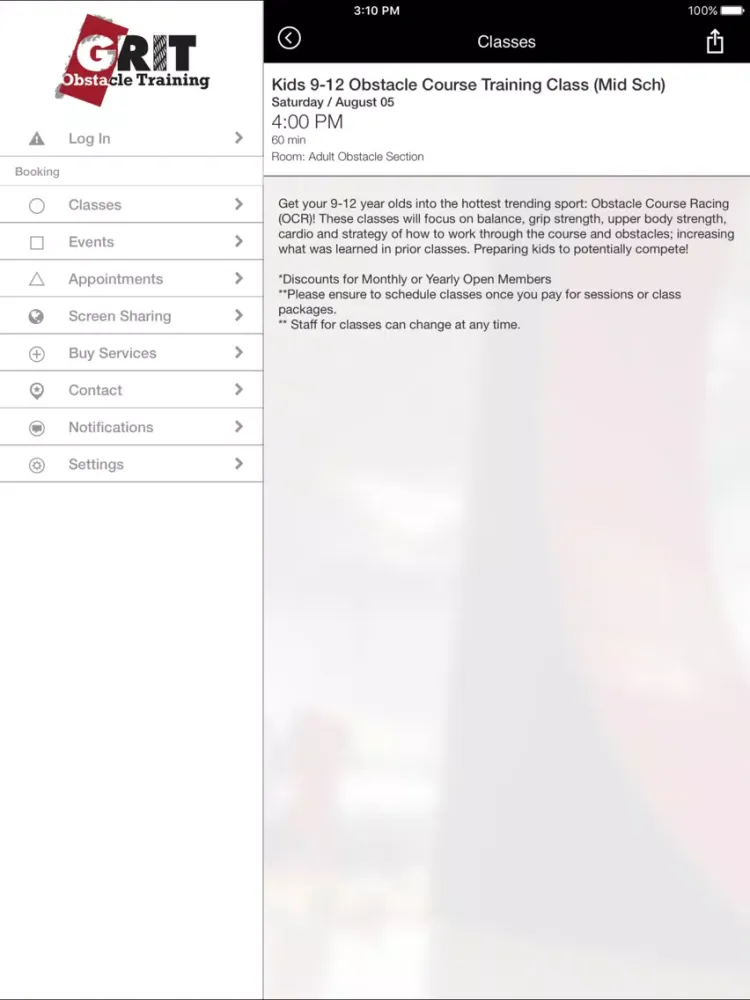 Grit Obstacle Training iPad  Screenshots