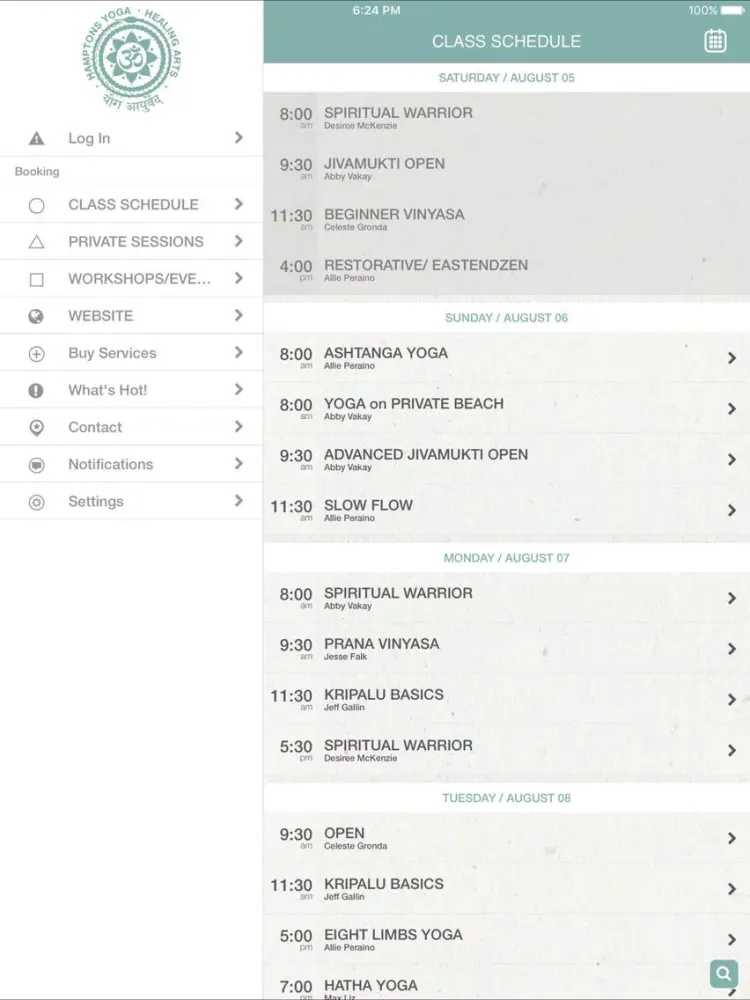 Скриншоты Hamptons Yoga Healing Arts iPad 