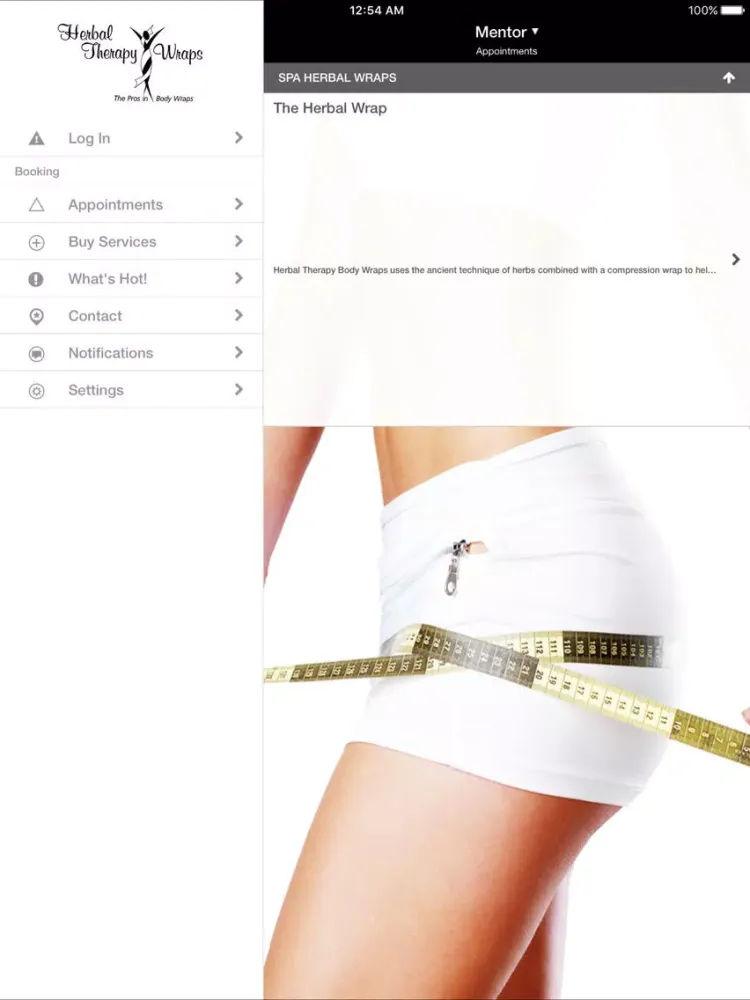 Herbal Therapy Body Wraps iPad  स्क्रीनशॉट