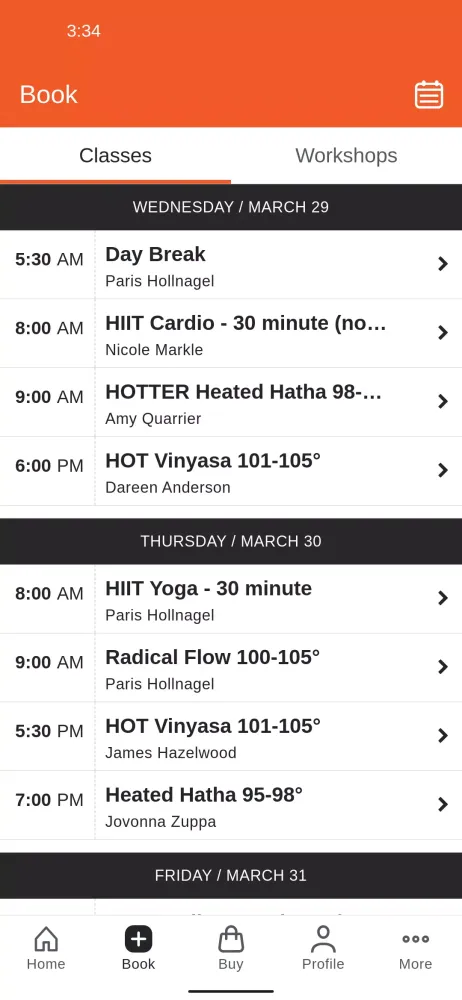 Tangkapan layar Hot Yoga Om