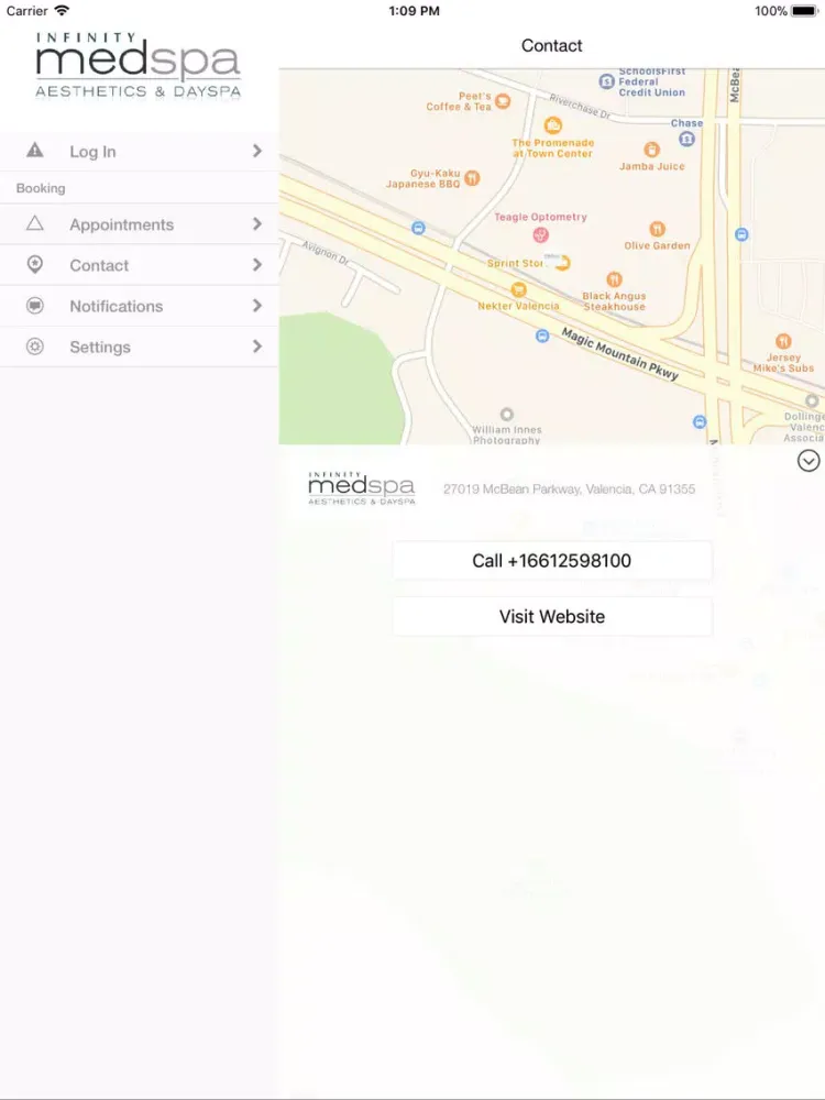 Infinity MedSpa iPad 应用截图