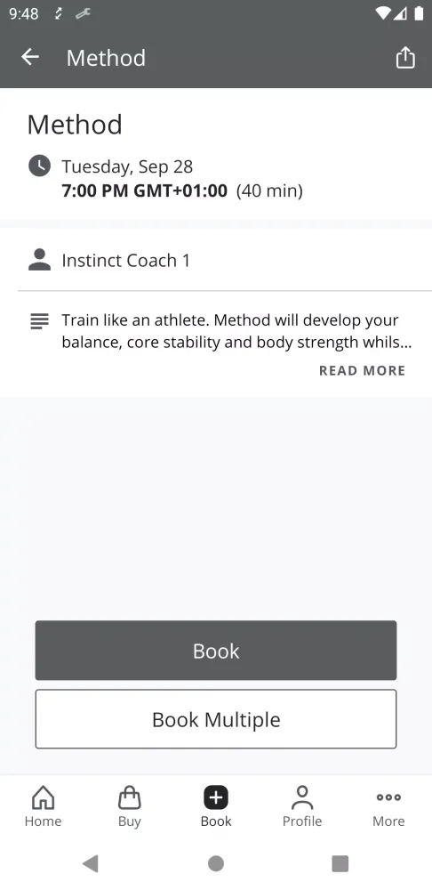 Ảnh chụp màn hình của Instinct Gym and Wellbeing