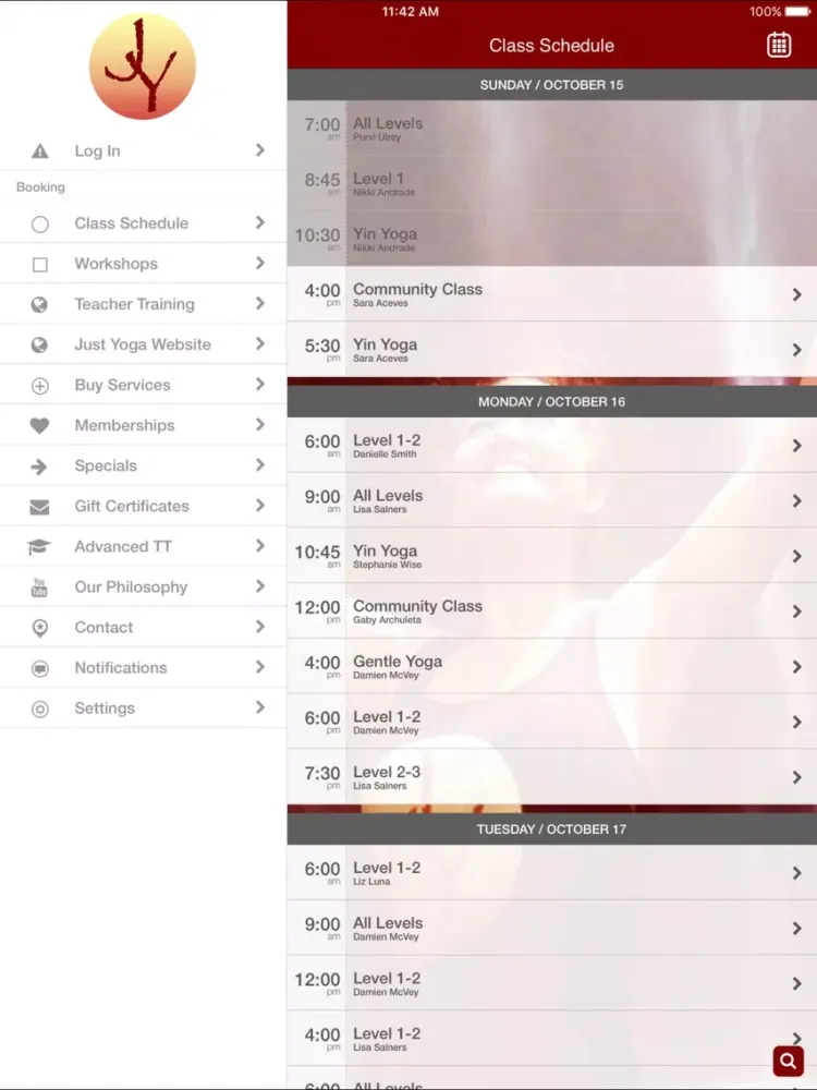 Just Yoga - Corona iPad 應用截圖