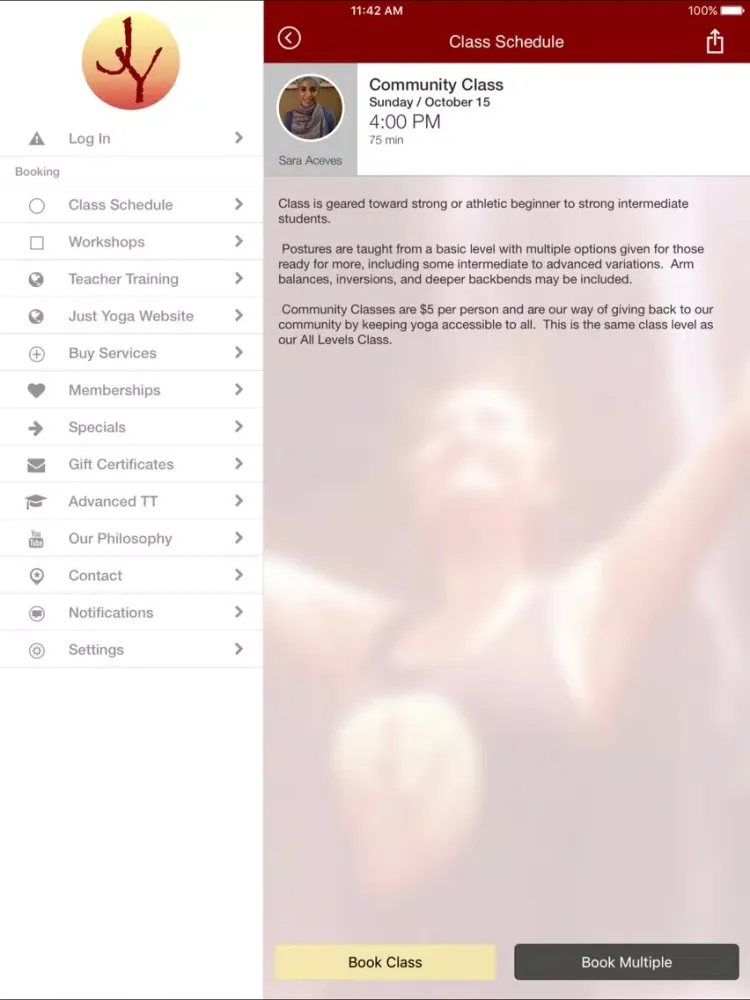 Just Yoga - Corona iPad 應用截圖