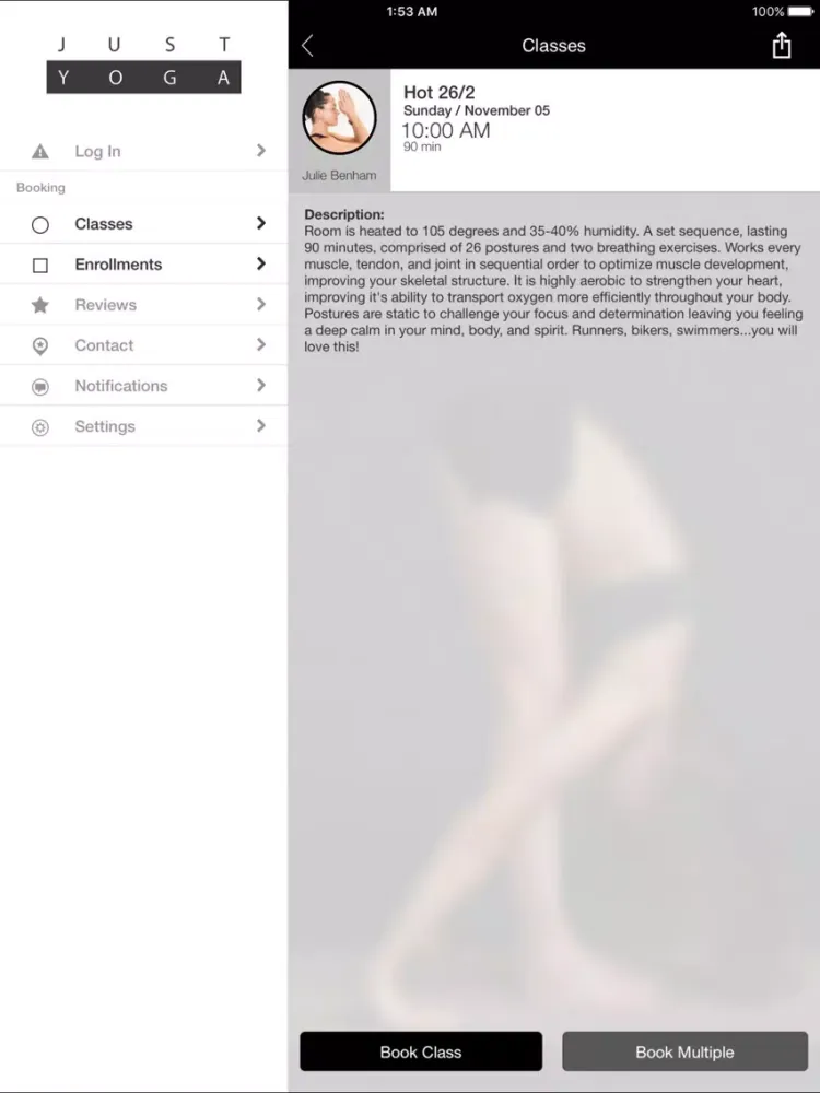 Just Yoga - Sandy Springs iPad  Screenshots