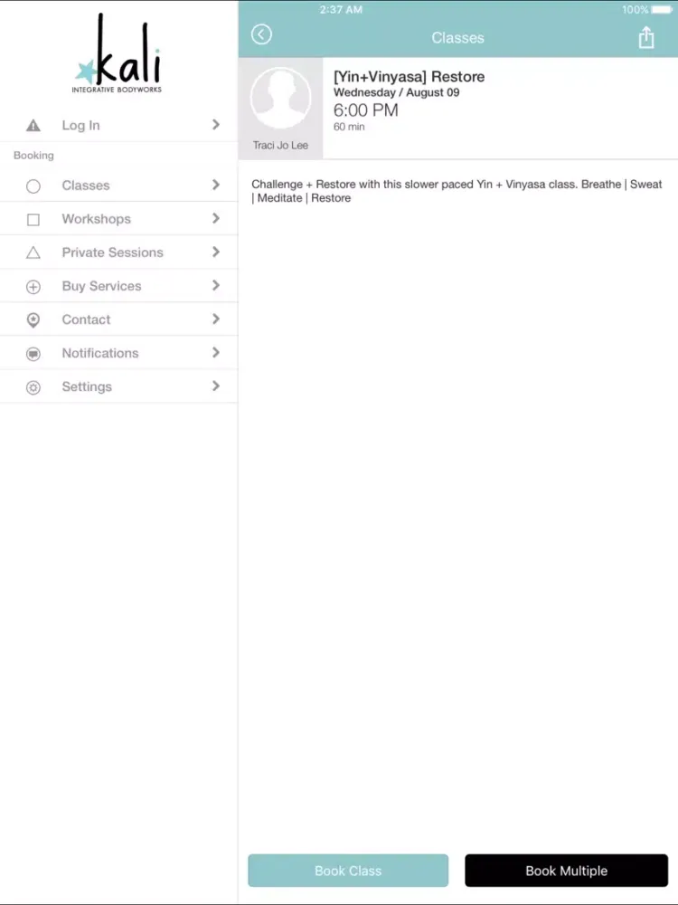 Kali Integrative Bodyworks iPad  سکرین شاٹس