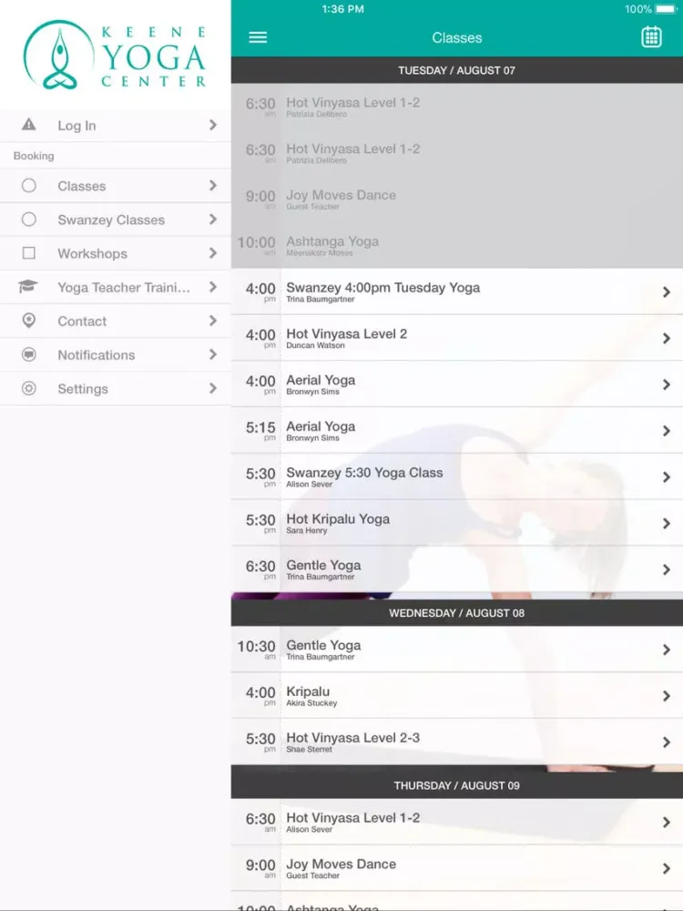 Keene Yoga Center iPad  سکرین شاٹس