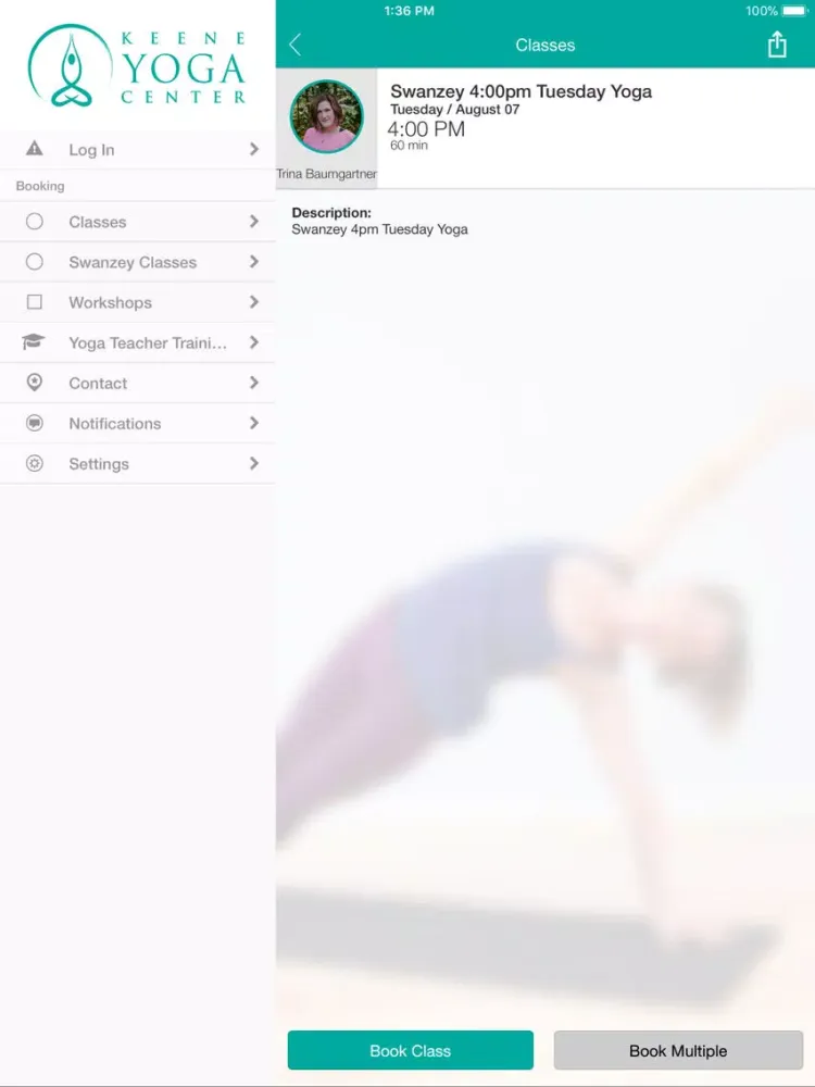 Keene Yoga Center iPad  سکرین شاٹس