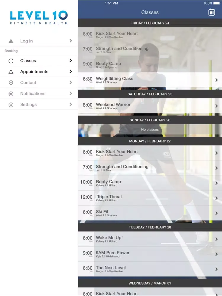 Capturas de tela do Level 10 Fitness Inc. iPad 