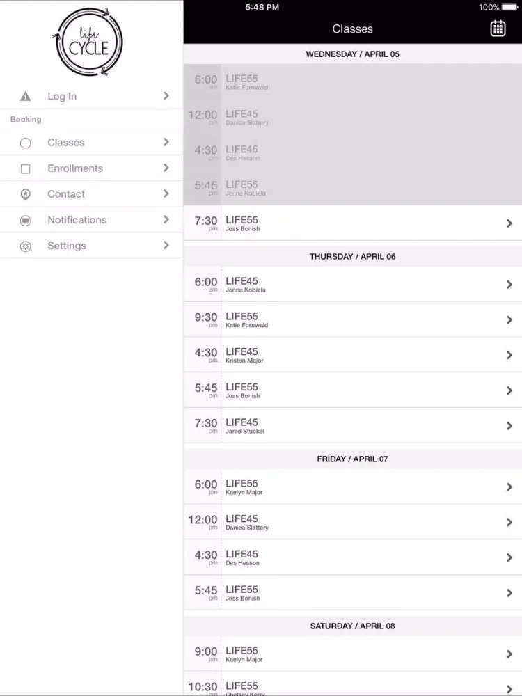 lifeCYCLE Spin Studio iPad  স্ক্রিনশট