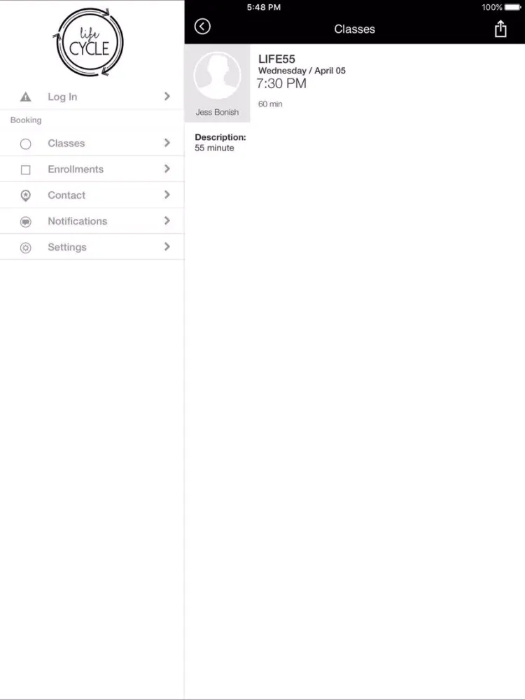 lifeCYCLE Spin Studio iPad  স্ক্রিনশট