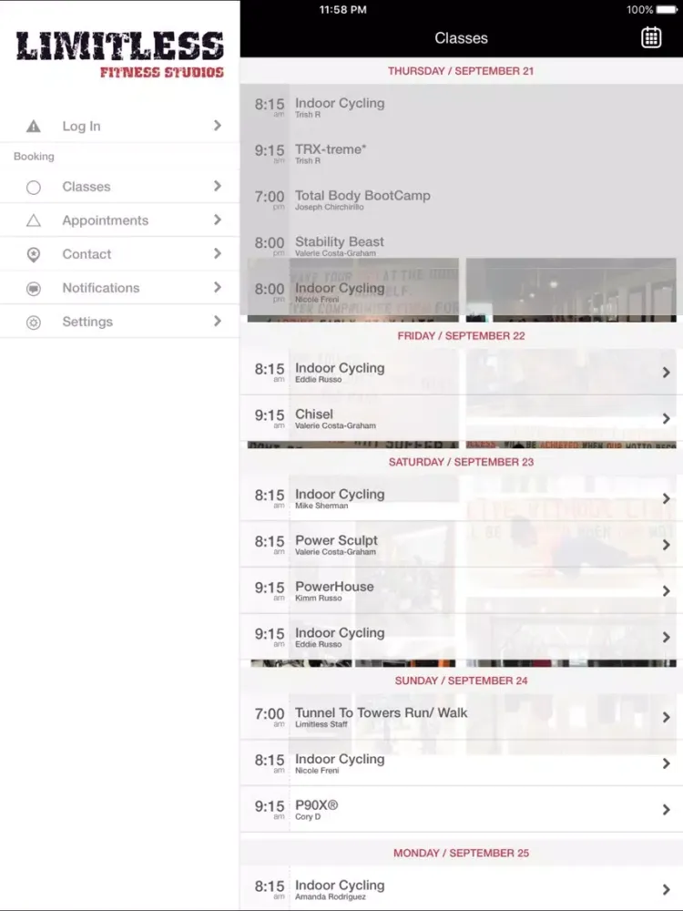 Скриншоты Limitless Fitness Studios iPad 