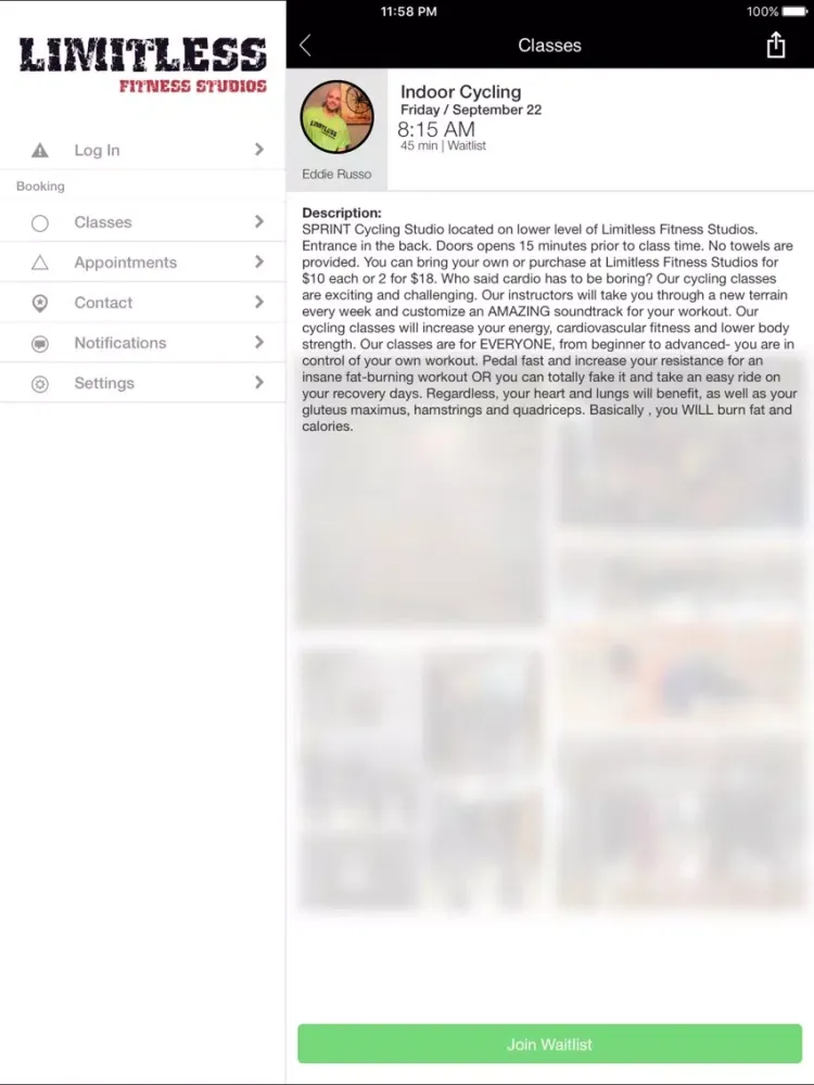 Скриншоты Limitless Fitness Studios iPad 
