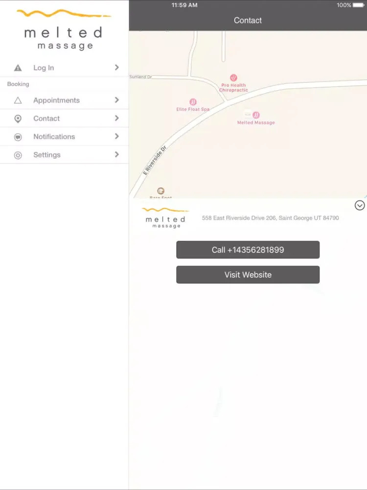 Capturas de tela do melted massage iPad 