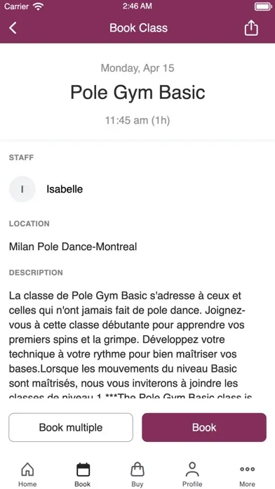 Capturas de pantalla de Milan Pole Dance Studio