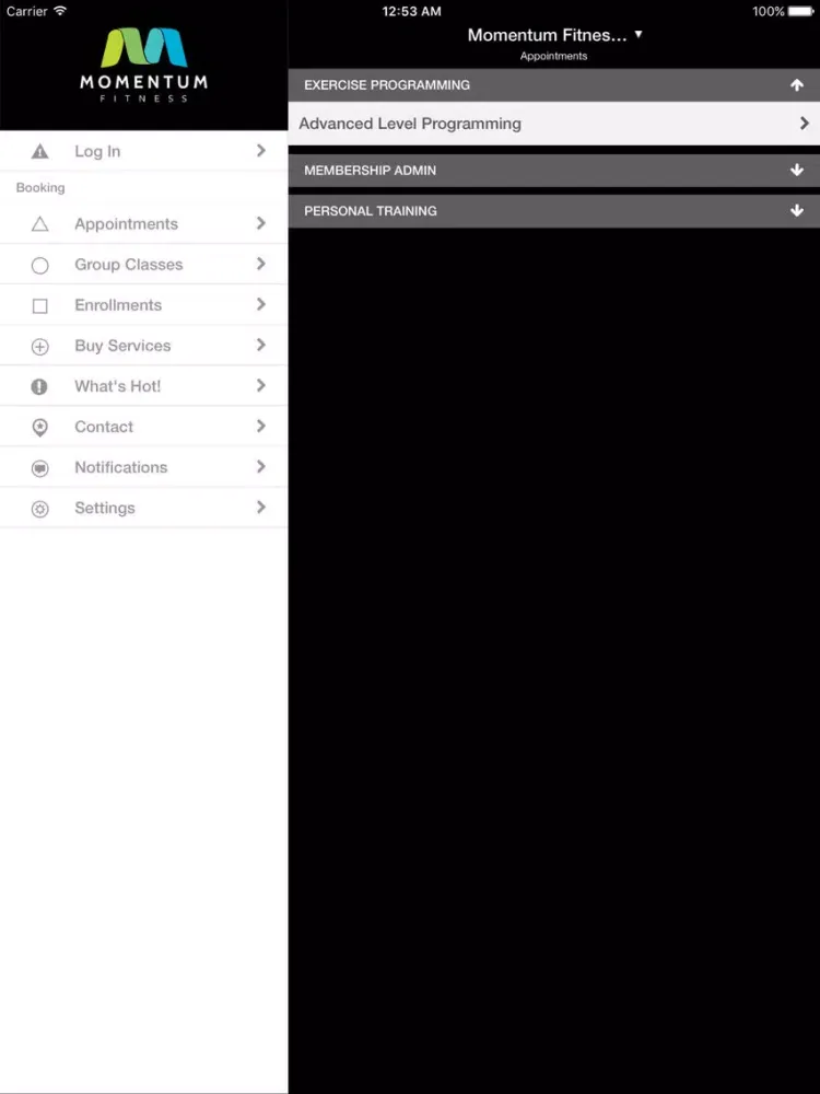 Capturas de tela do Momentum Fitness - Hamilton iPad 