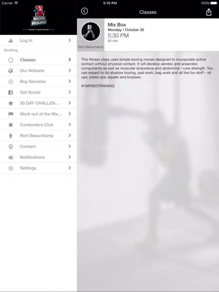 Capturas de tela do 1 More Round Boxing Fitness iPad 