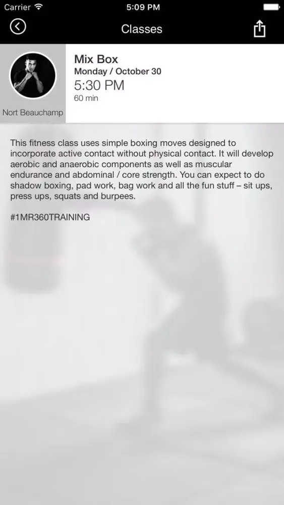Capturas de tela do 1 More Round Boxing Fitness