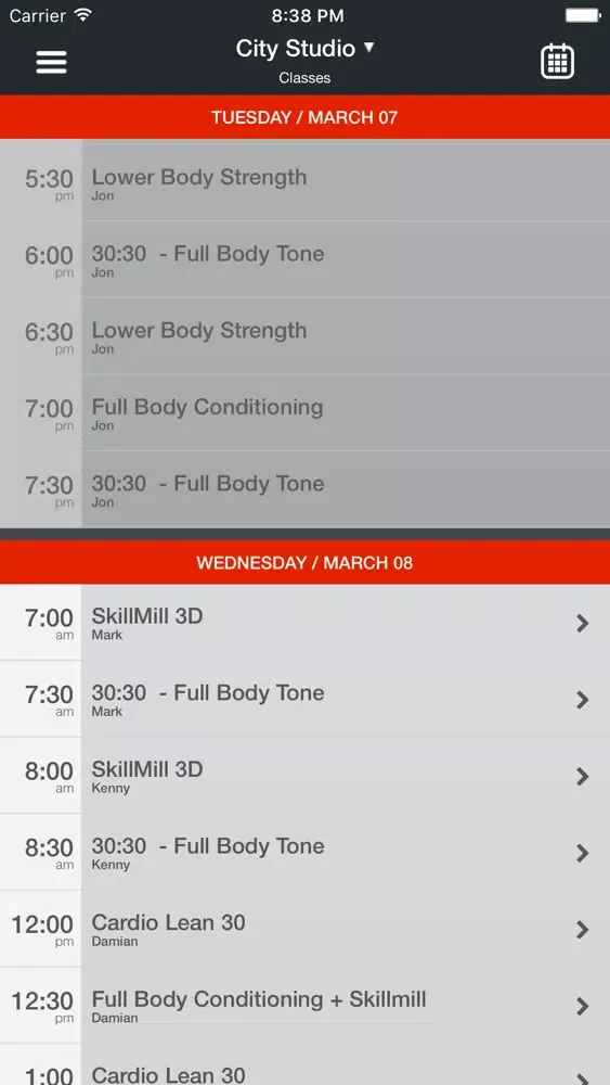 Ảnh chụp màn hình của No1 Fitness
