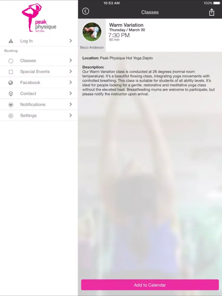 صور Peak Physique Hot Yoga iPad 