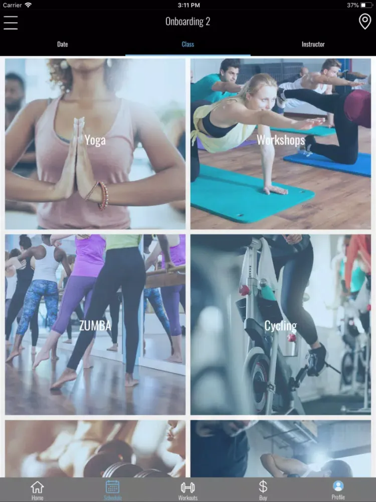 Zrzuty ekranu OnBoarding Studio Fitness iPad 