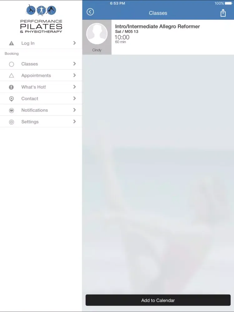 Performance Pilates Physio iPad  Screenshots