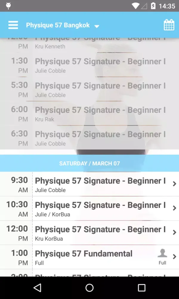 Скриншоты Physique 57 Bangkok