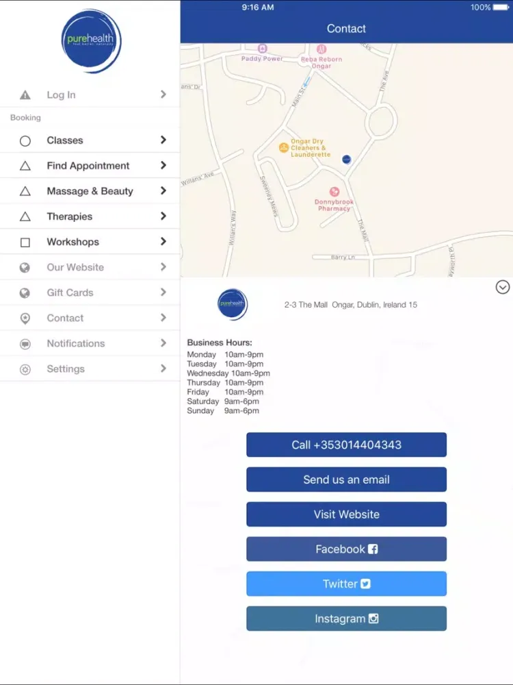 Pure Health iPad  Screenshots