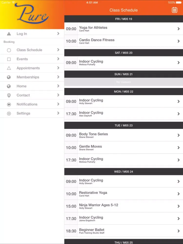 Pure Training Studio Inc. iPad  スクリーンショット