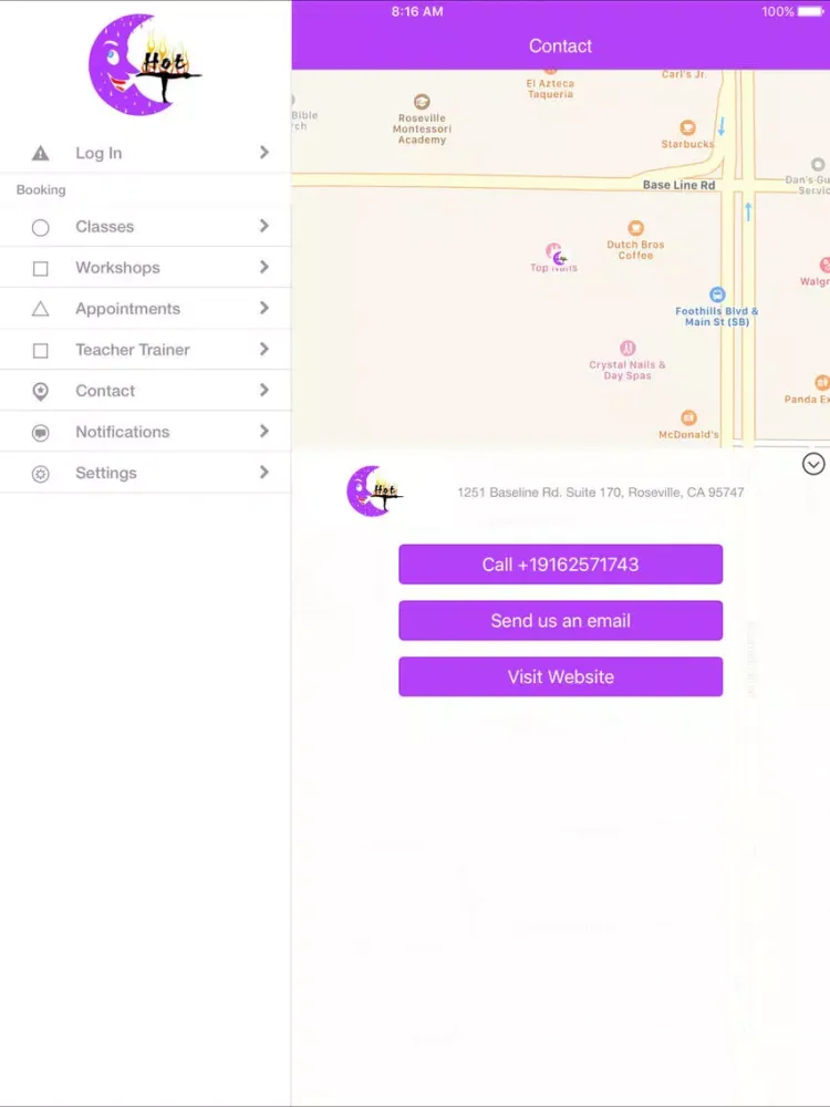 Capturas de tela do Purple Moon Hot Yoga iPad 