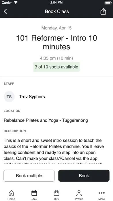 Tangkapan layar Rebalance Pilates and Yoga