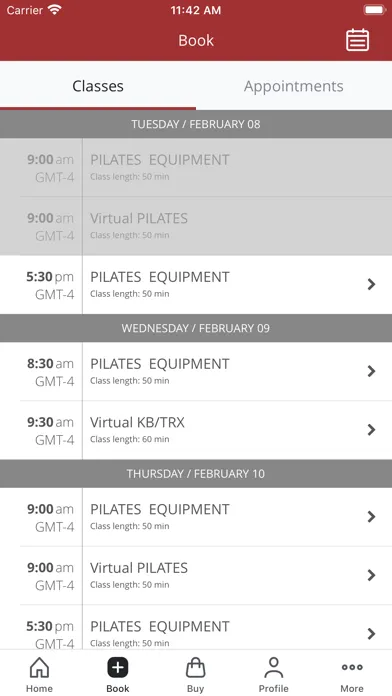 Capturas de pantalla de Red Zen Pilates